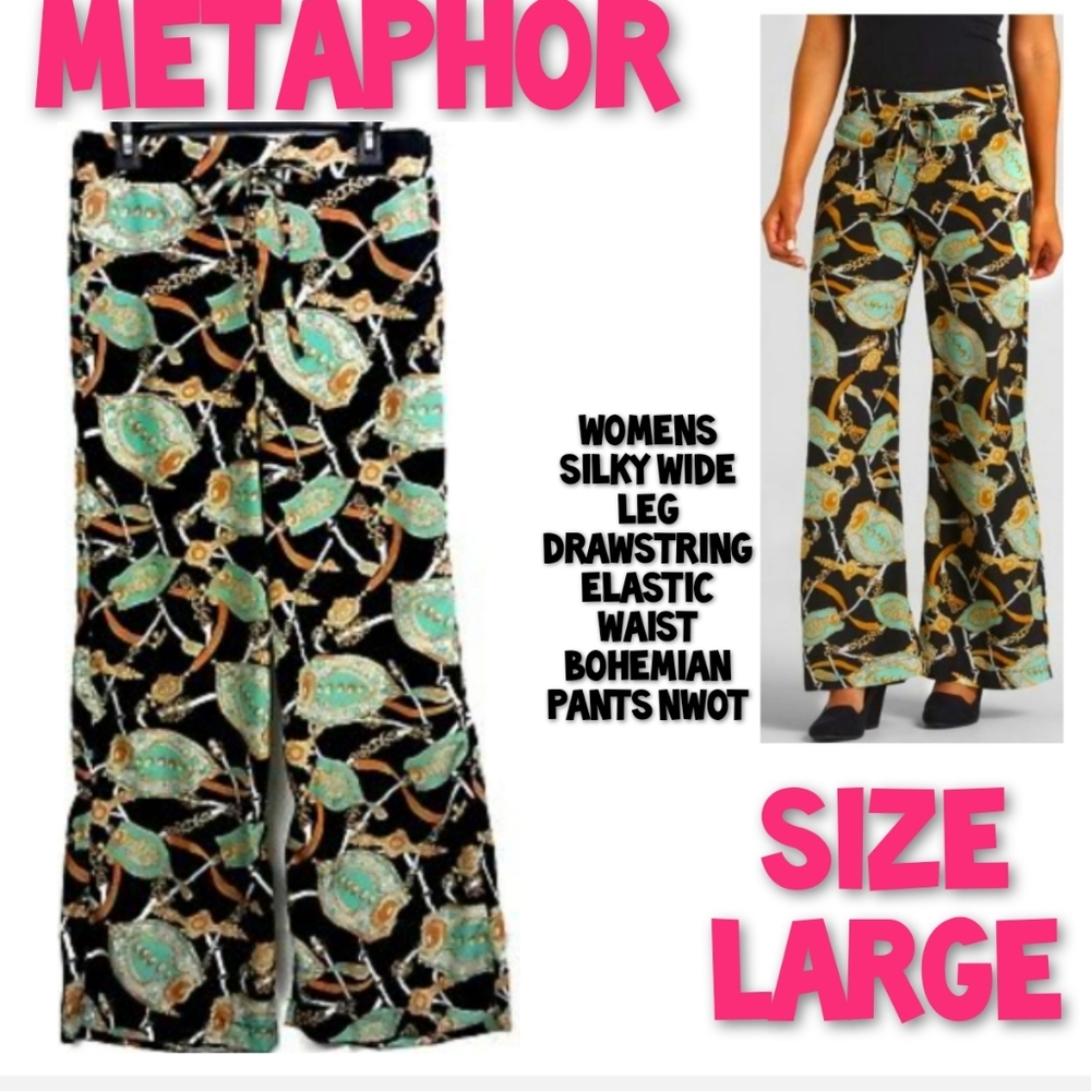 Metaphor Palazzo Pants Bohemian Size Large Nwot